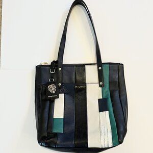 Tommy Bahama Leather Shoulder Tote Bag Purse Authentic